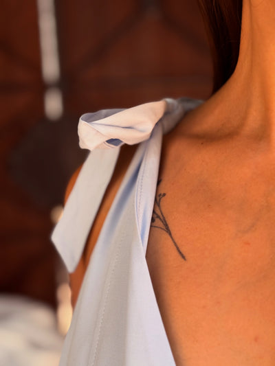 Bebe Mavi Bağlamalı Crop