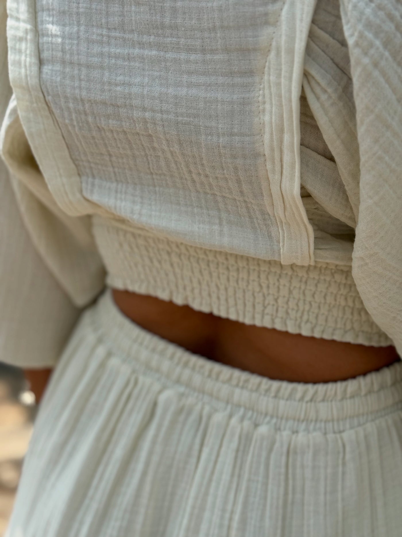 Müslin Krem İkili Takım