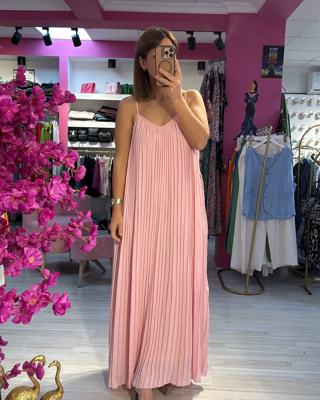 Pudra Pembe İthal Elbise