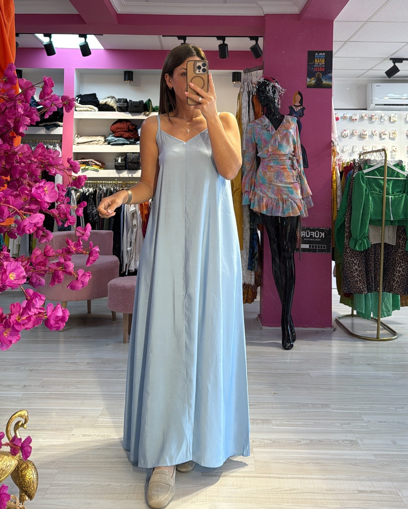 Bebe Mavisi Tensel Elbise