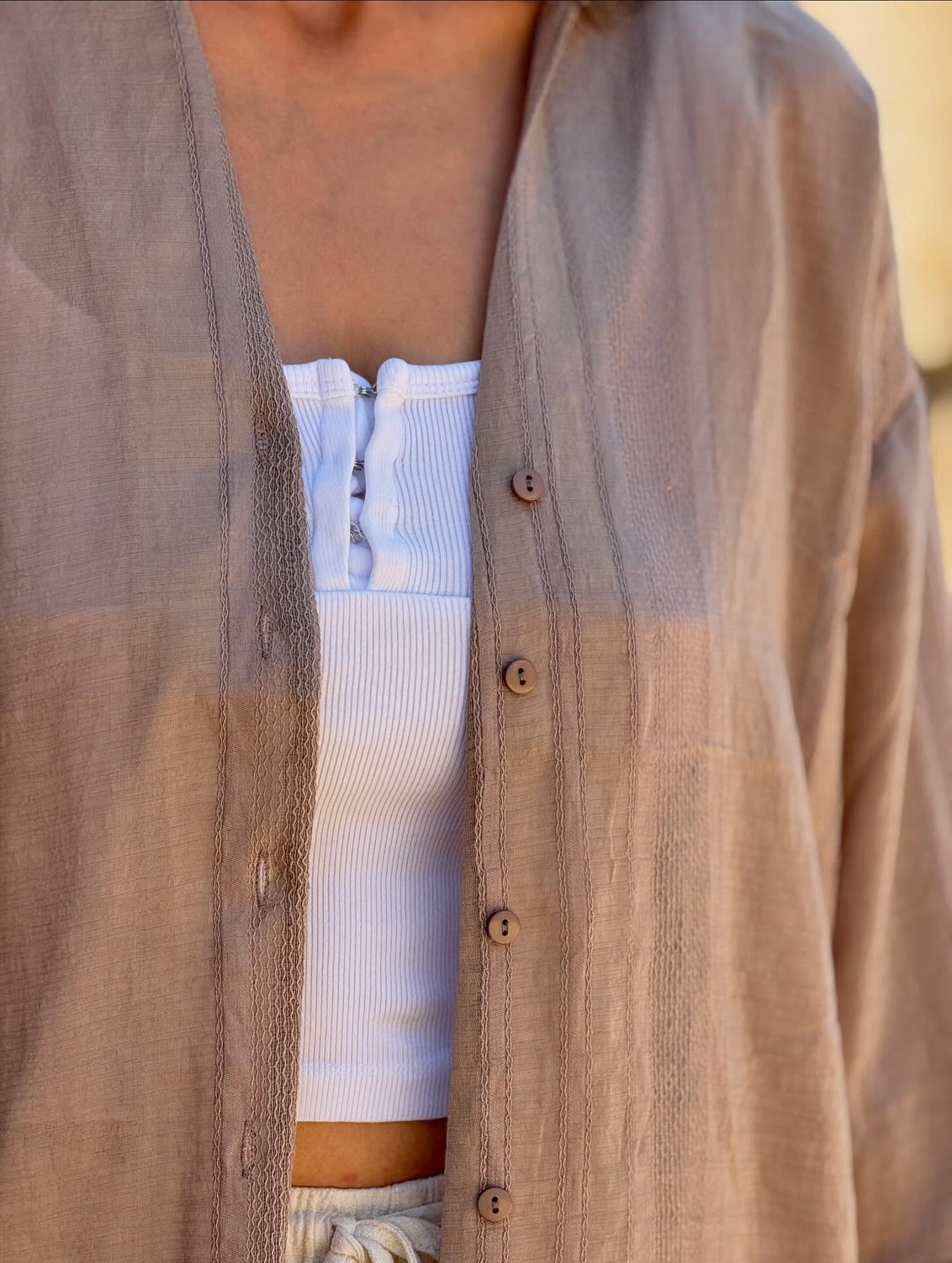 İthal Vizon Transparan Gömlek