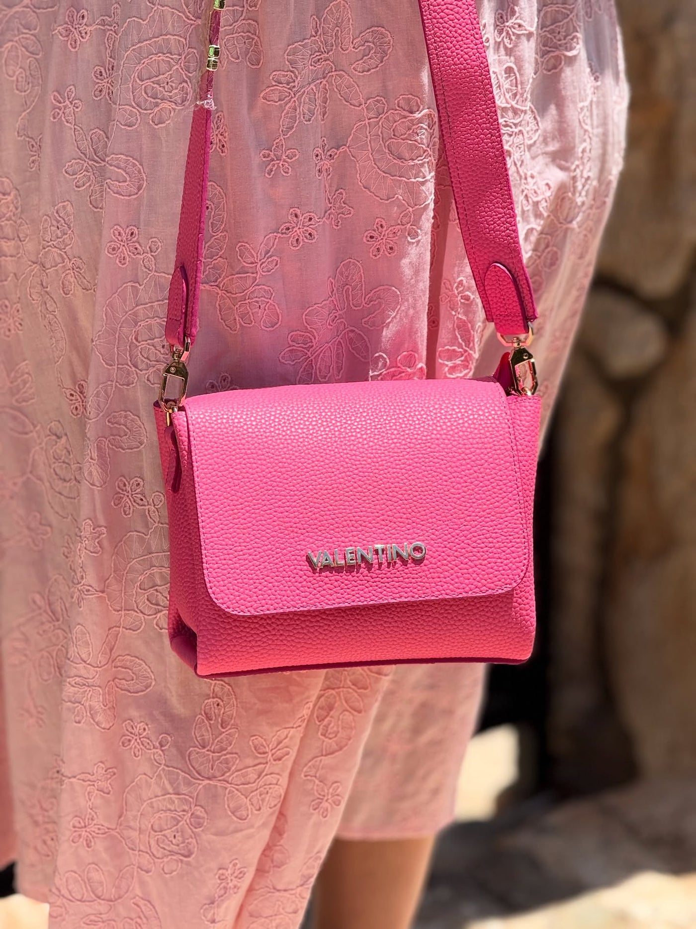 Pembe Suni Deri Çanta