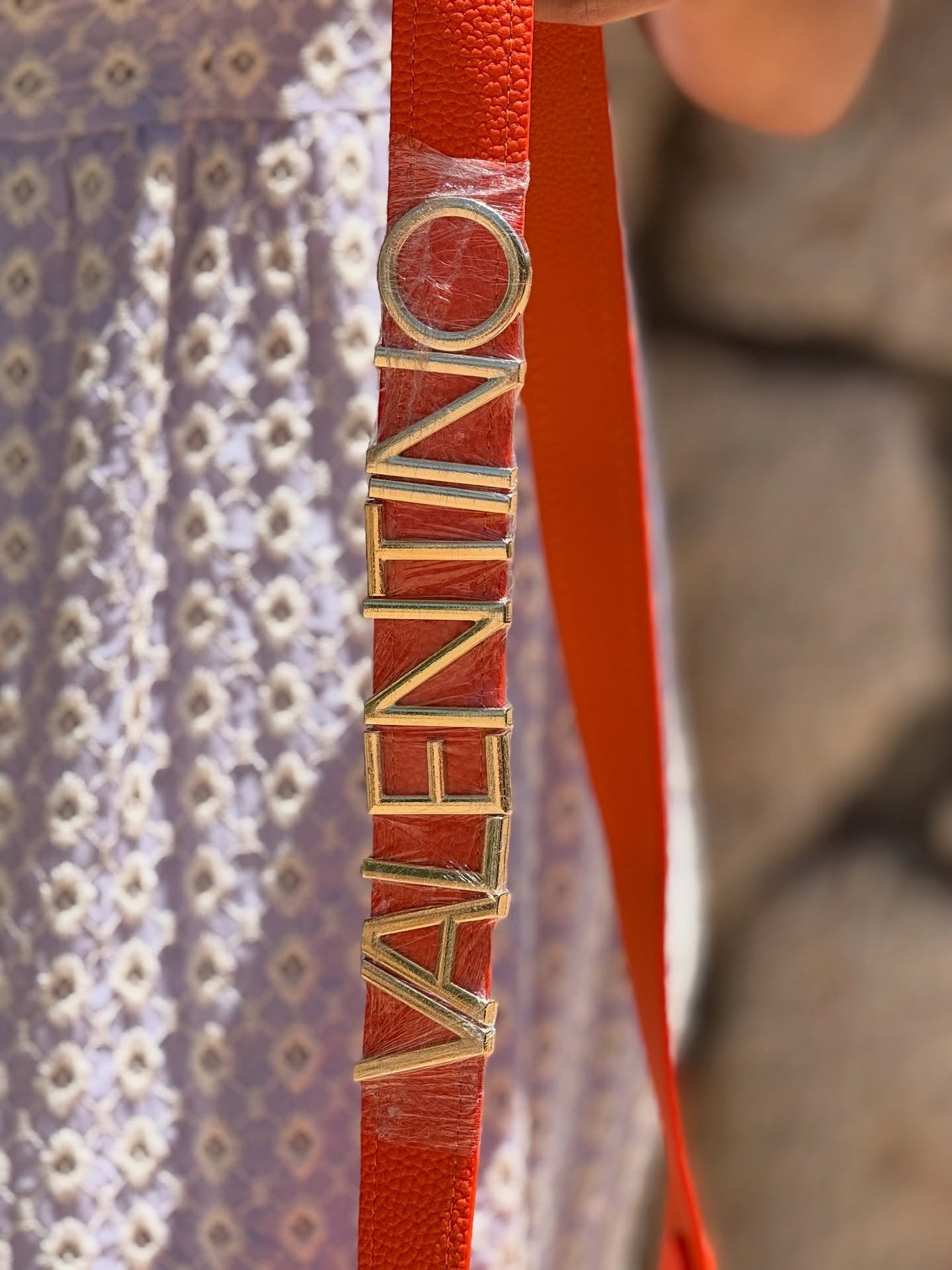 Turuncu Suni Deri Küçük Çanta