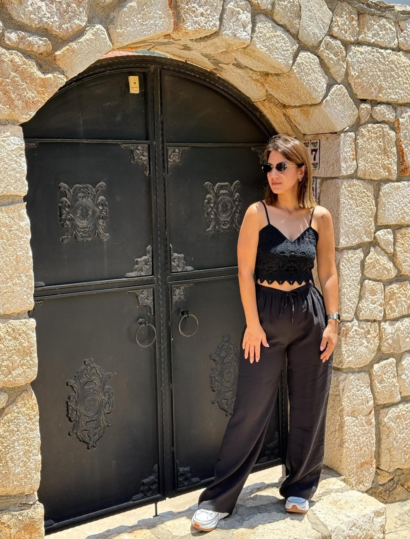 Tensel Kumaş Siyah Modal Pantolon