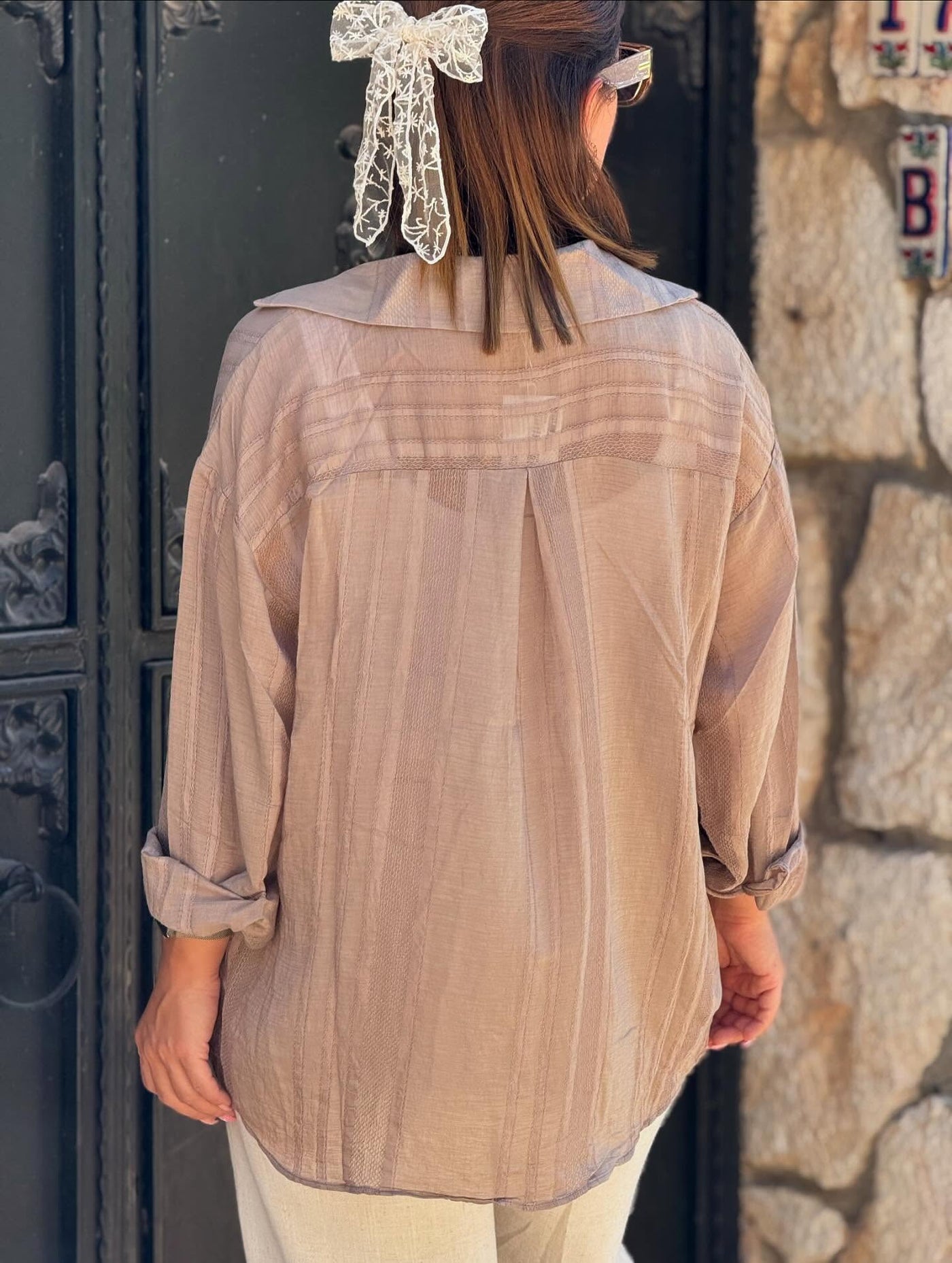 İthal Vizon Transparan Gömlek