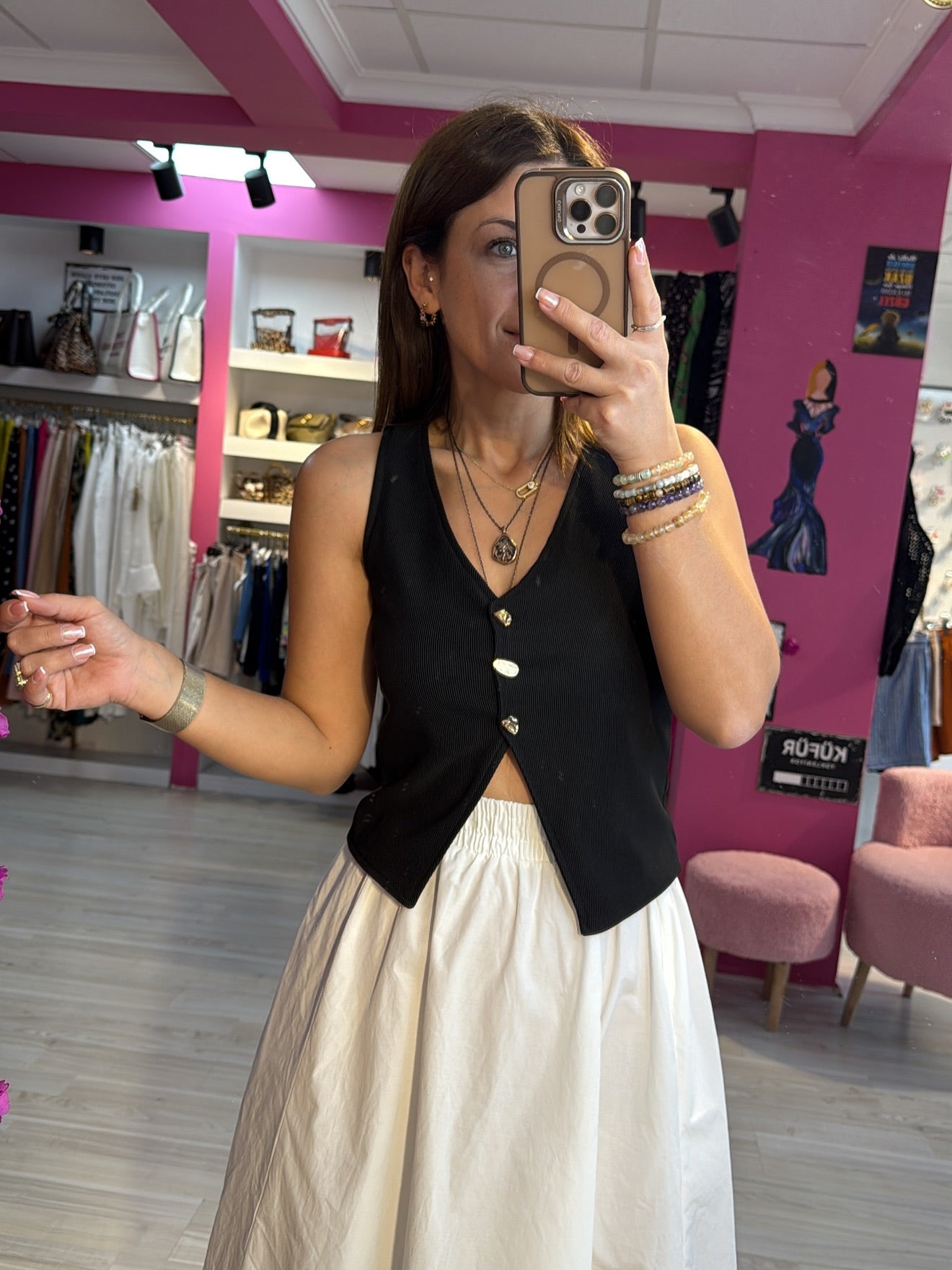 Siyah Tasarım Yelek