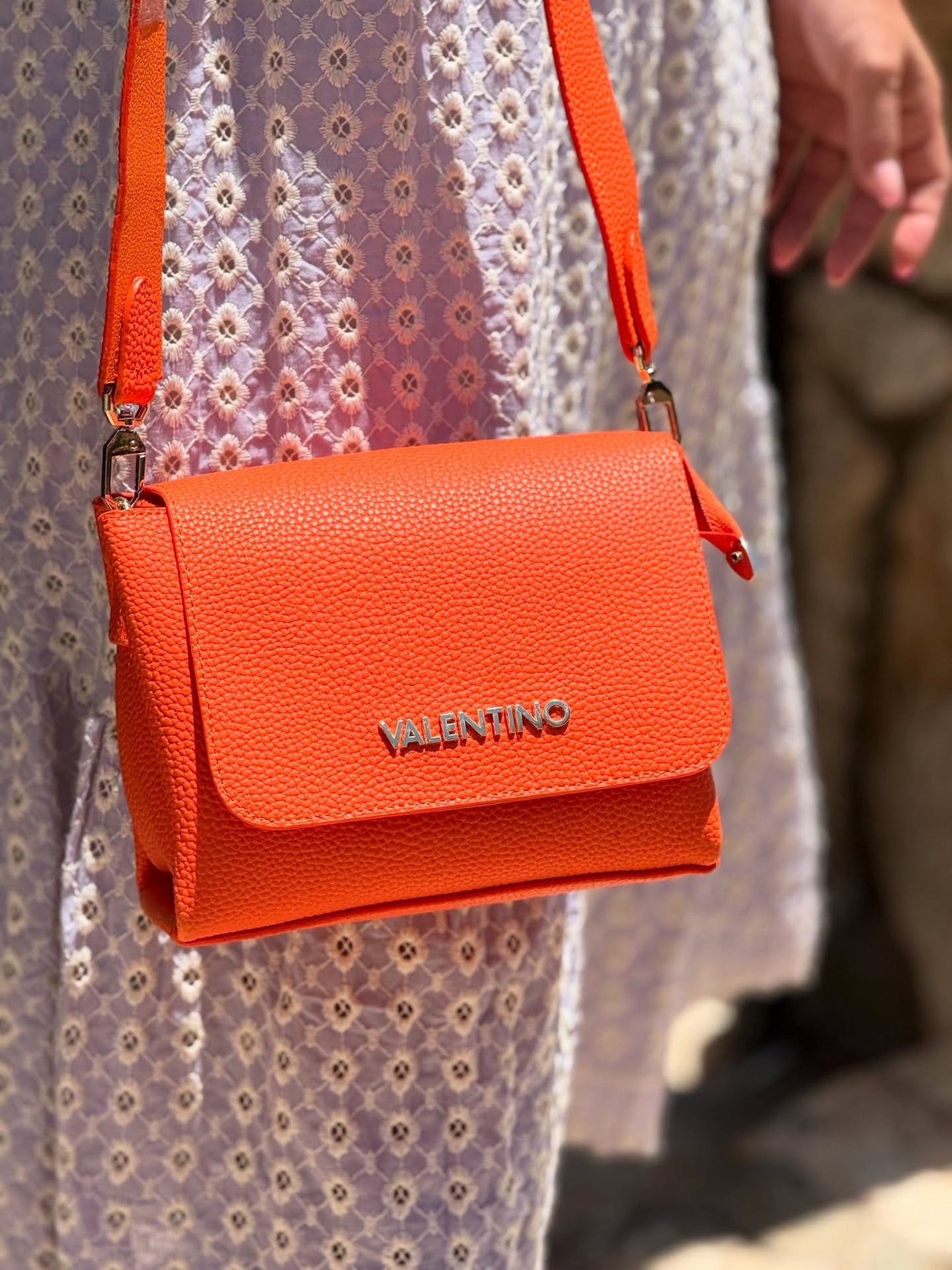 Turuncu Suni Deri Küçük Çanta