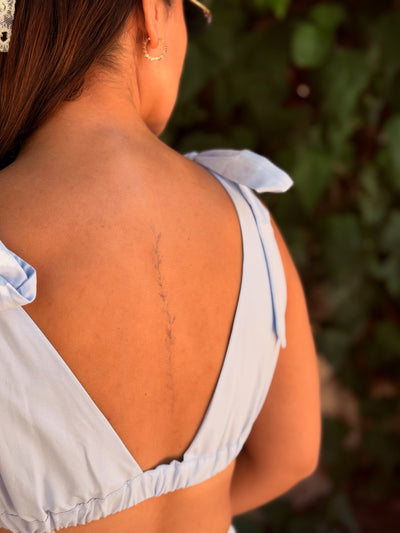 Bebe Mavi Bağlamalı Crop