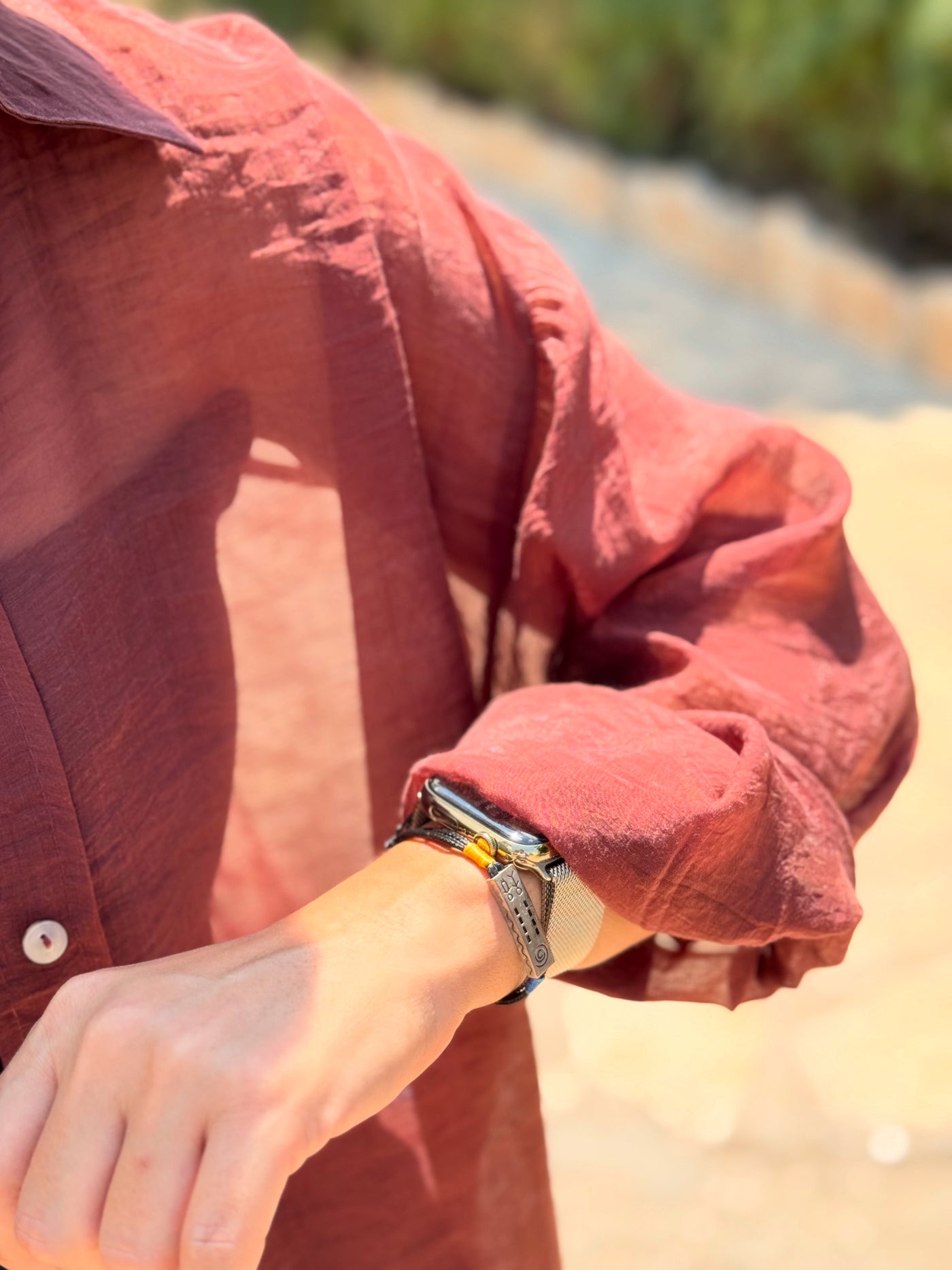 Kahve Transparan Gömlek