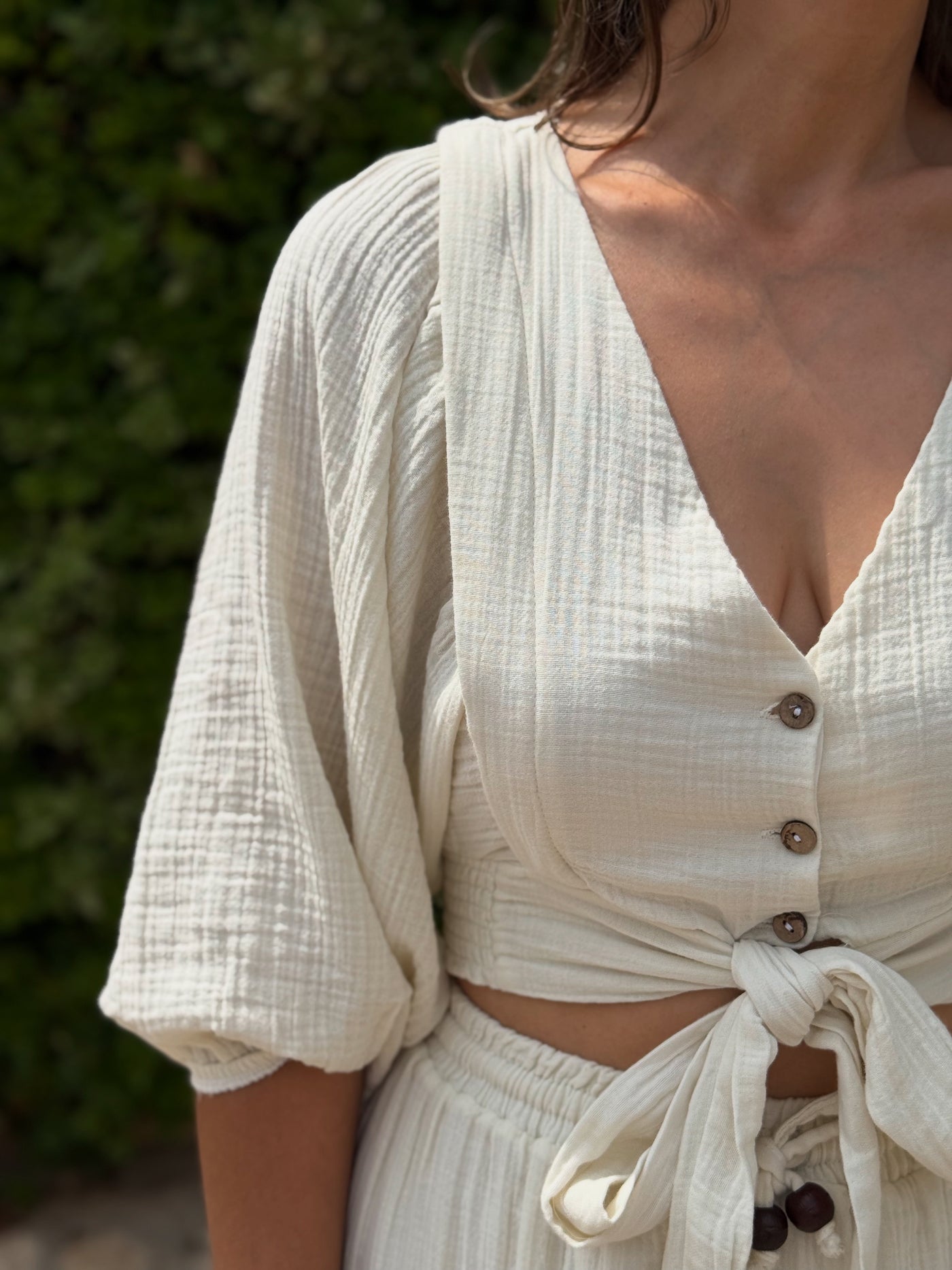 Müslin Krem İkili Takım