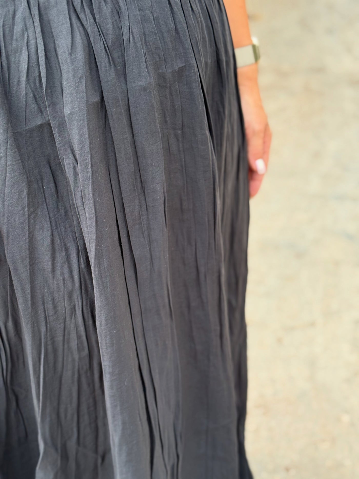 Tensel Kraşlı Siyah Etek