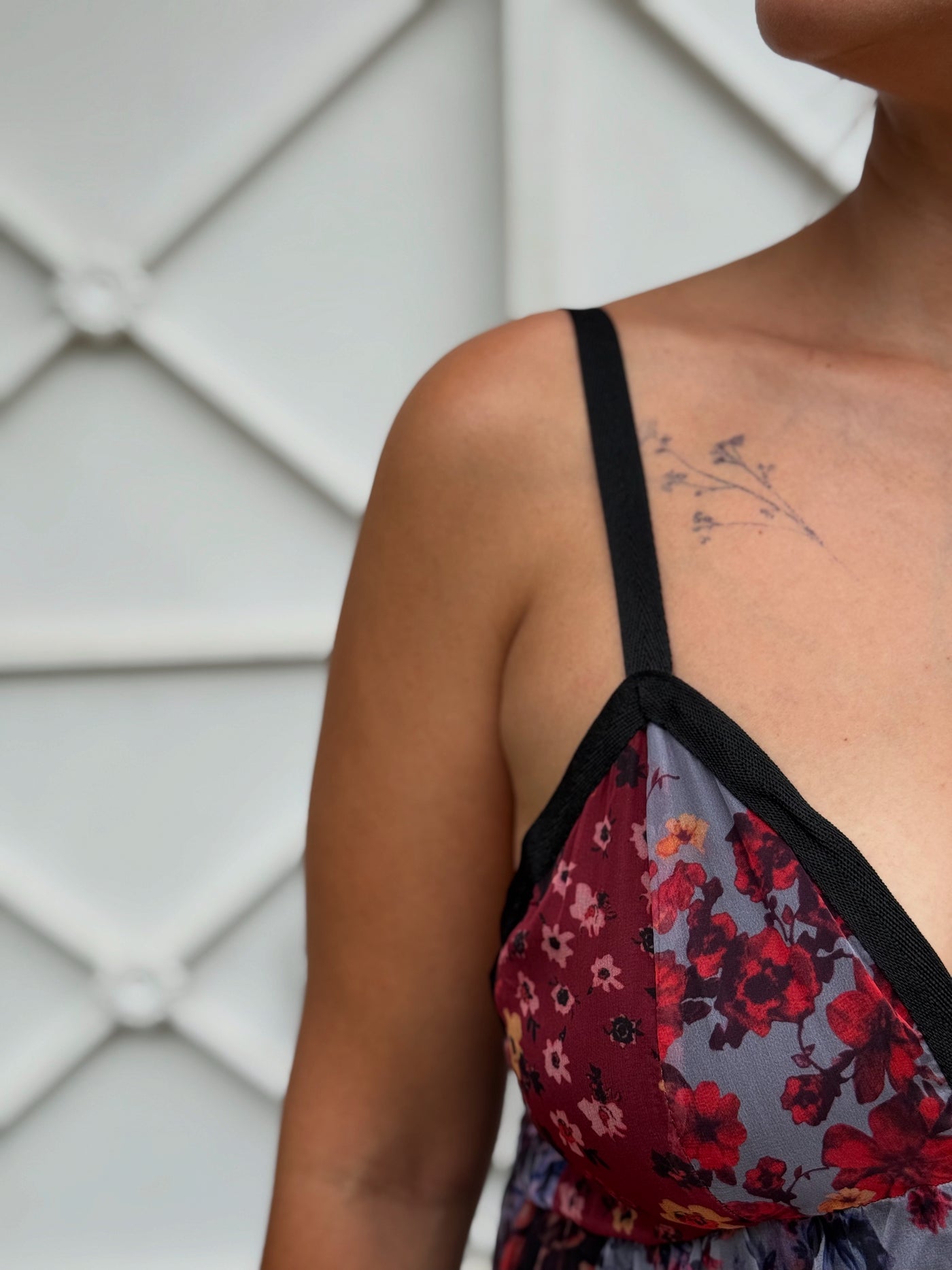 Çiçek Desenli Şifon Elbise