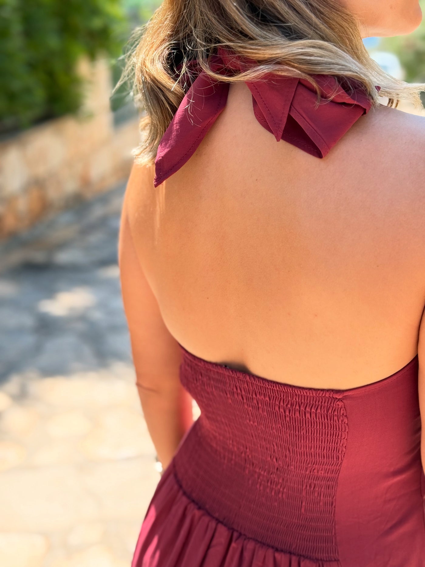 Tensel Kumaş Uzun Elbise