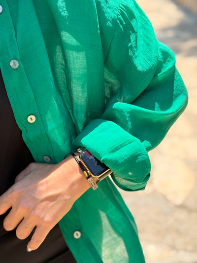 Yeşil Transparan Gömlek