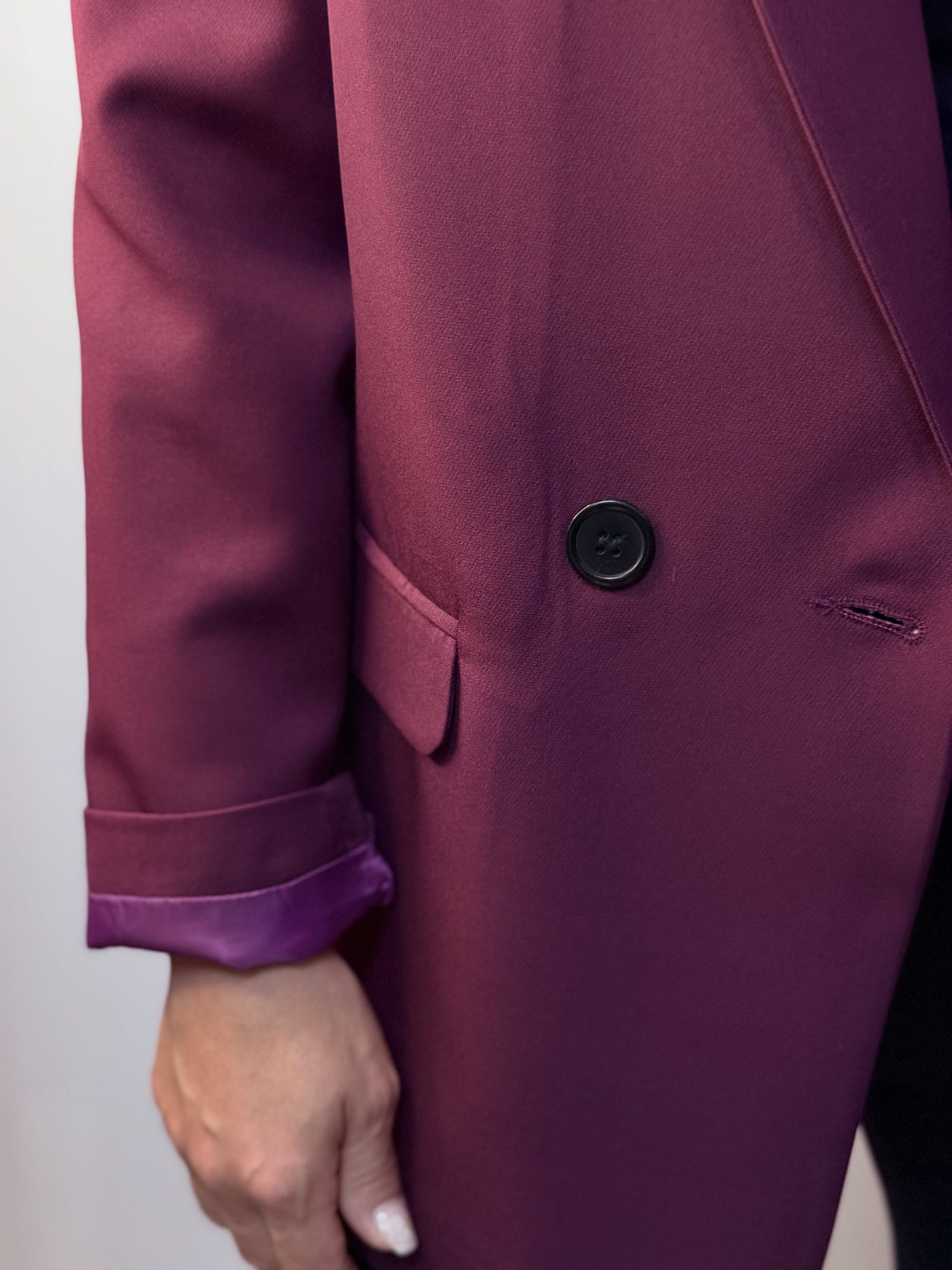 Vişne Çürüğü Renk Blazer Ceket