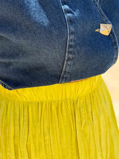 Yağ Yeşili Uzun Etek