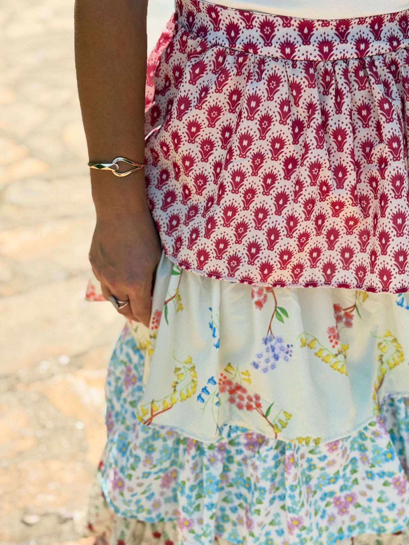 Kat Kat Desenli Etek