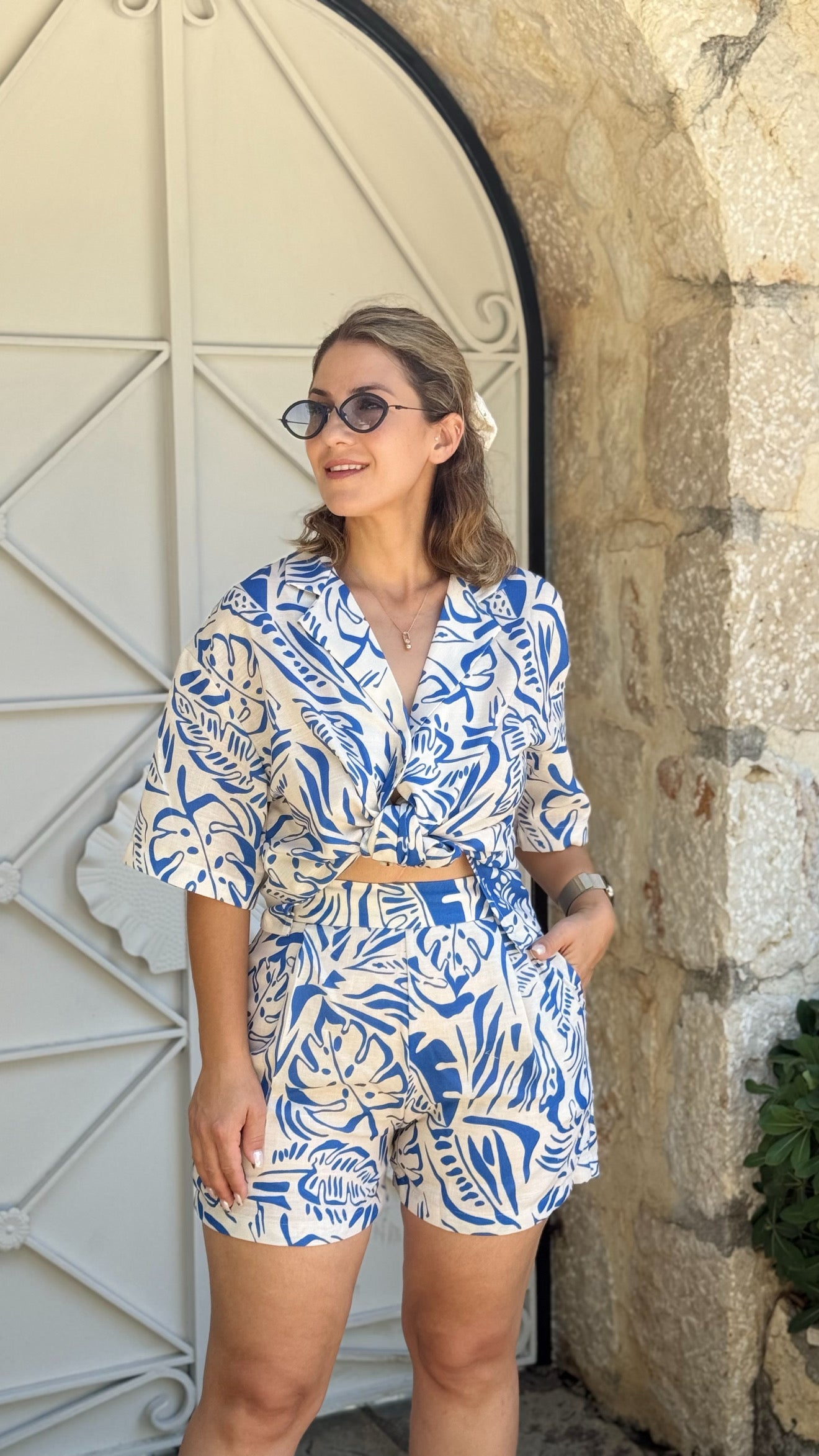 Keten Desenli Gömlek