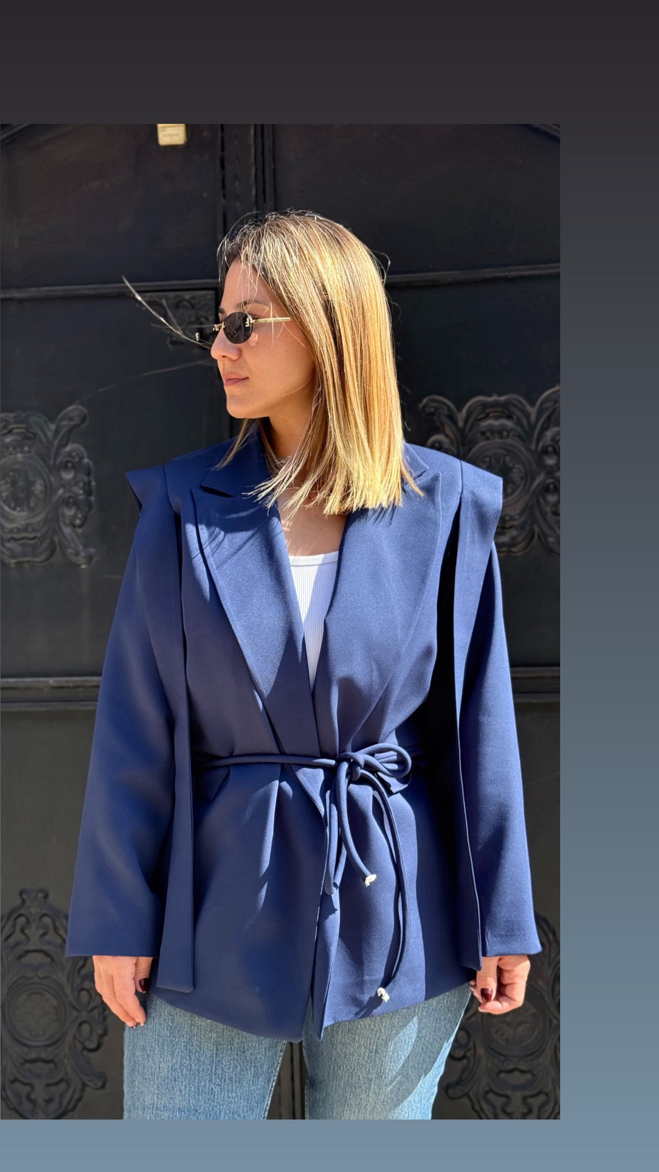 Lacivert Tasarım Ceket