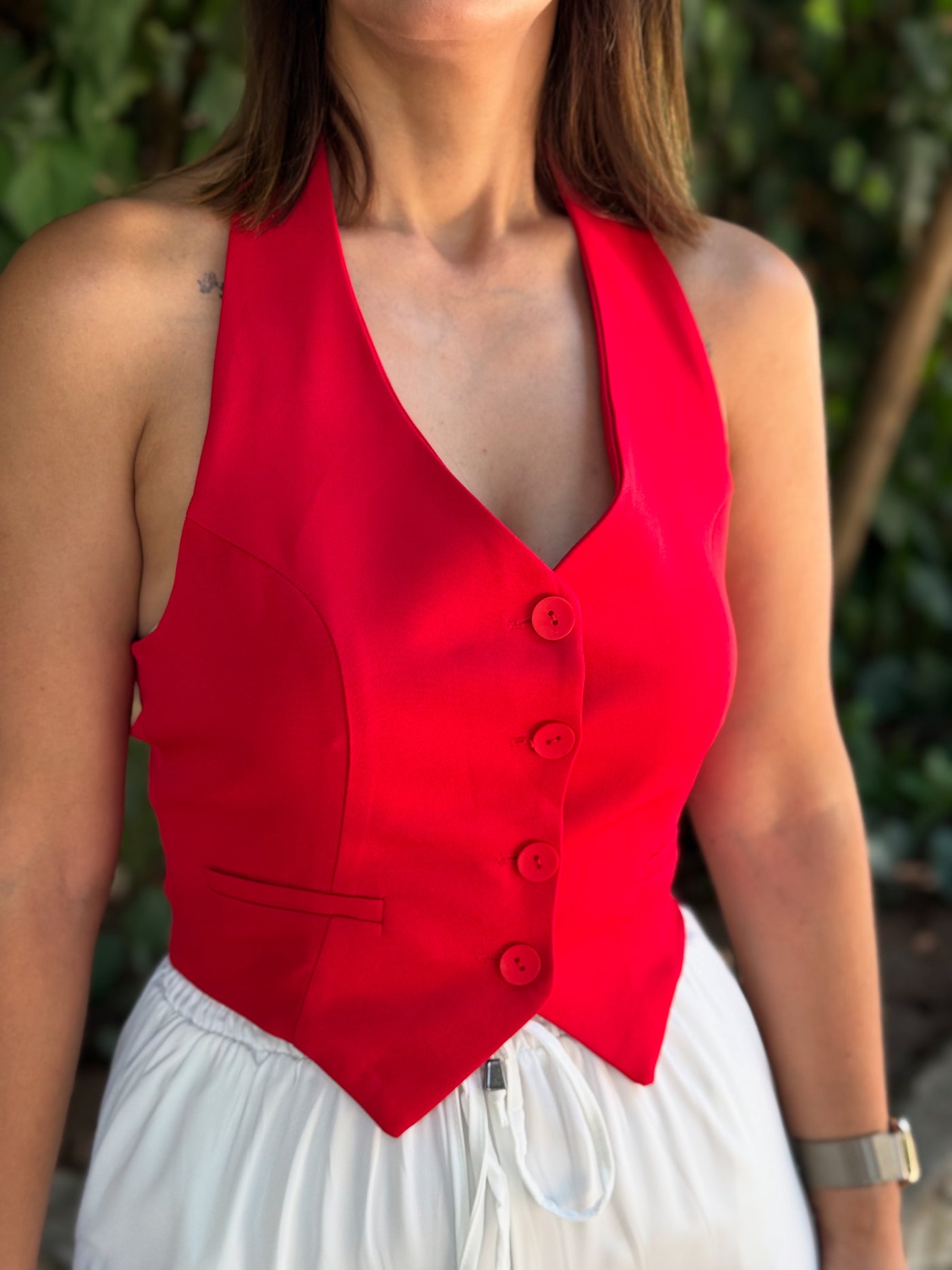 Kırmızı Tasarım Yelek