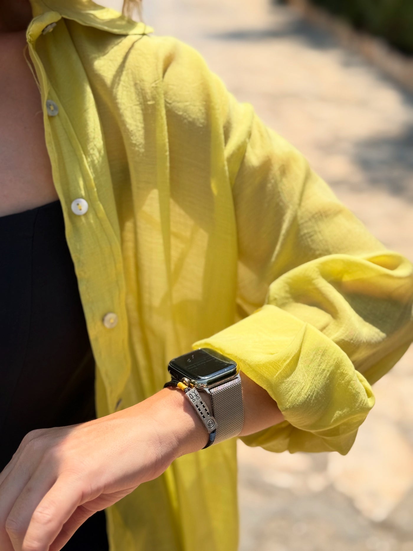 Limon Sarı Transparan Gömlek