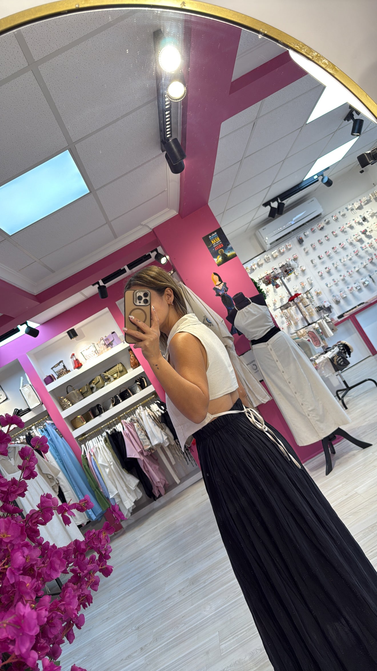 Keten Sırt Detaylı Yelek