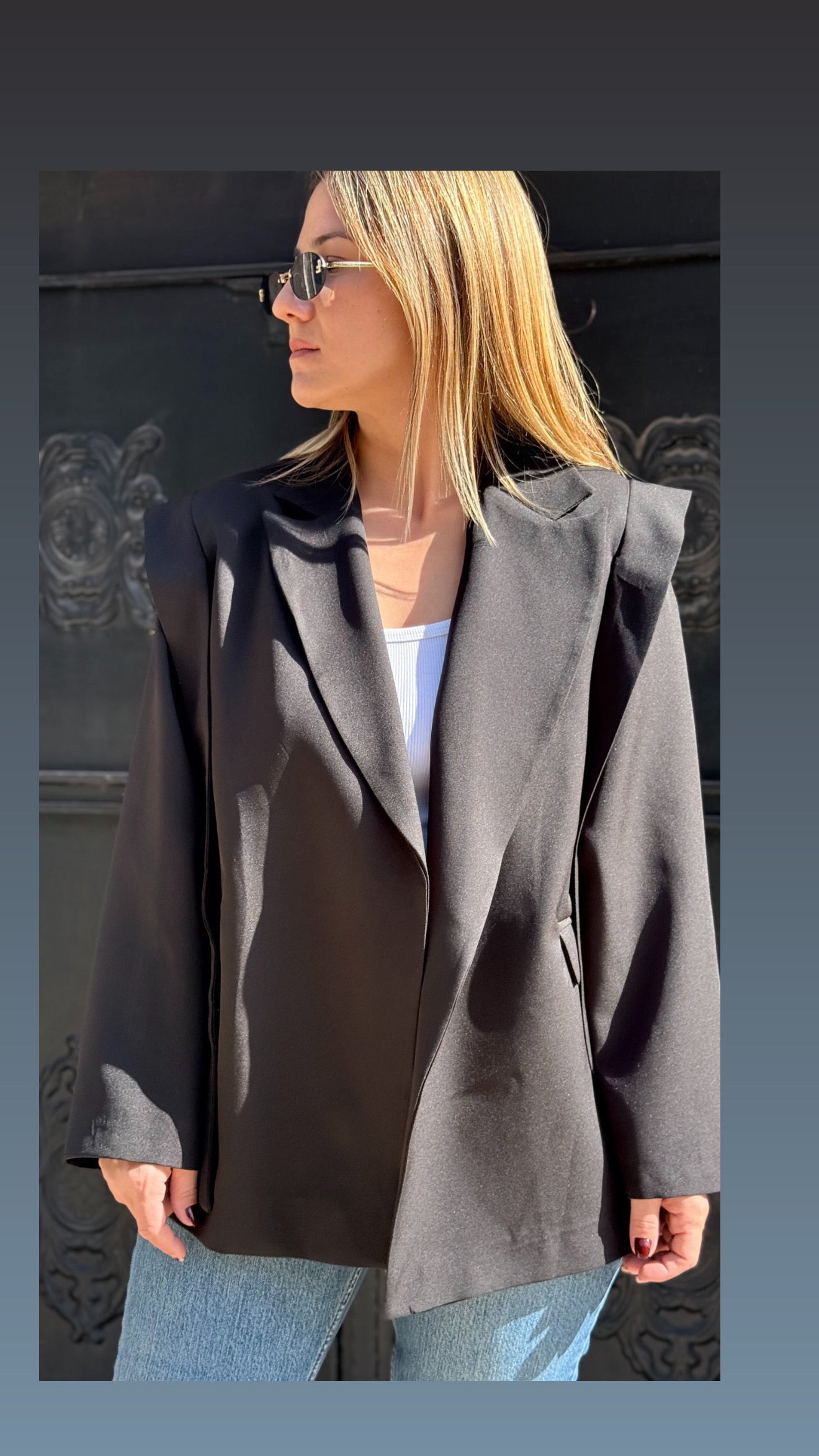 Siyah Tasarım Ceket