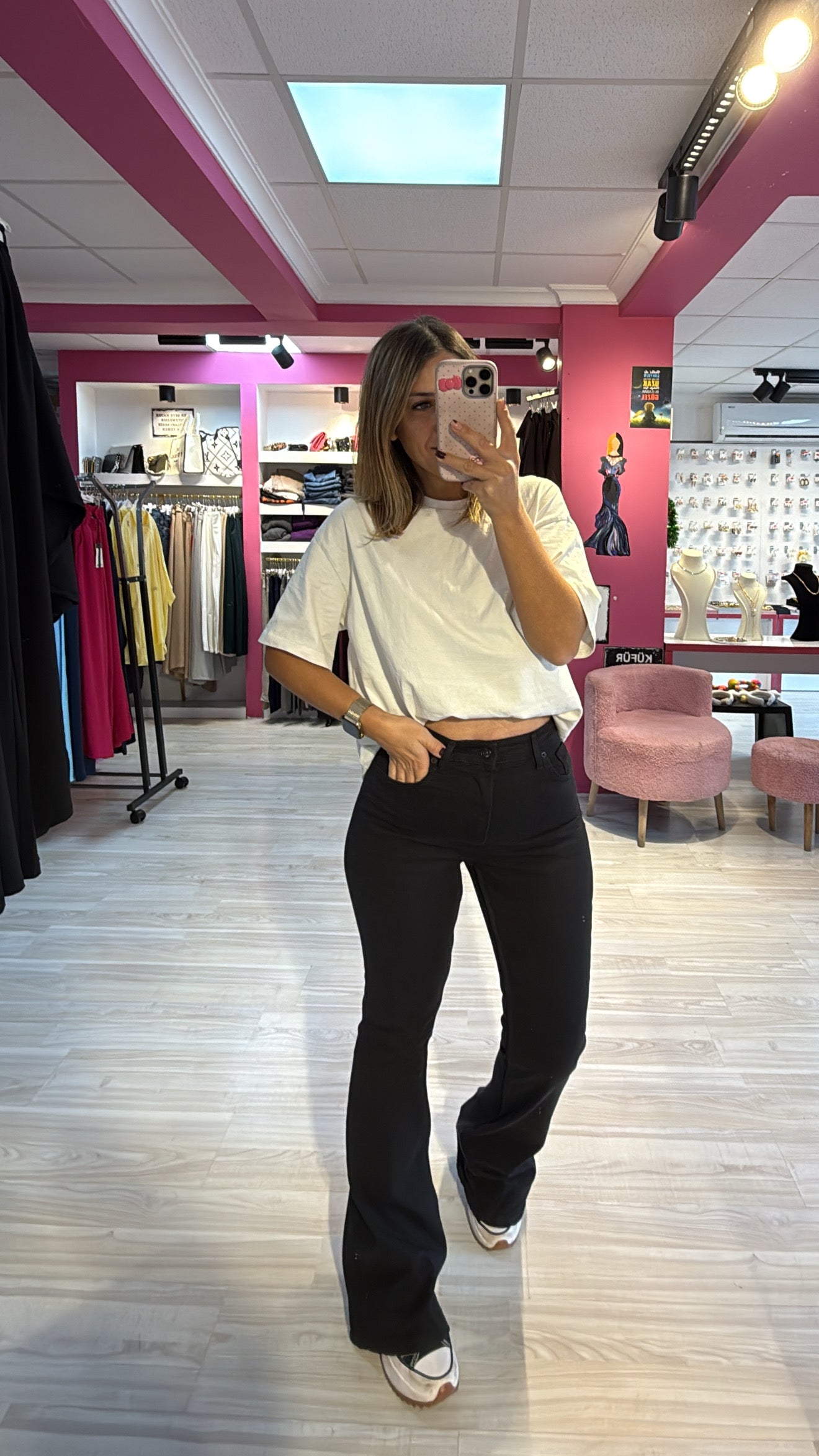 Orjinal Marka Siyah Renk İspanyol Paça Kot