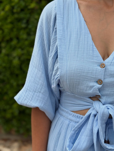 Mavi Müslin İkili Takım