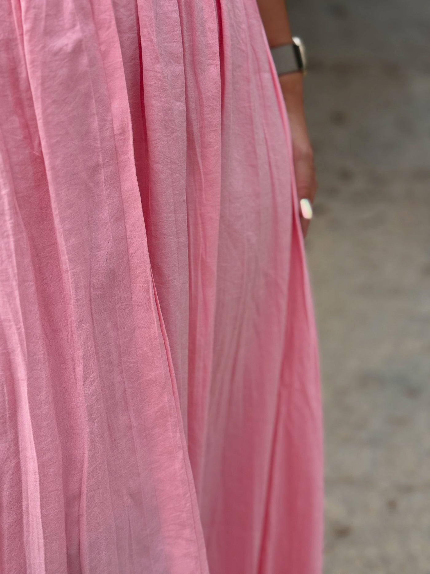 Tensel Kraşlı Pembe Etek