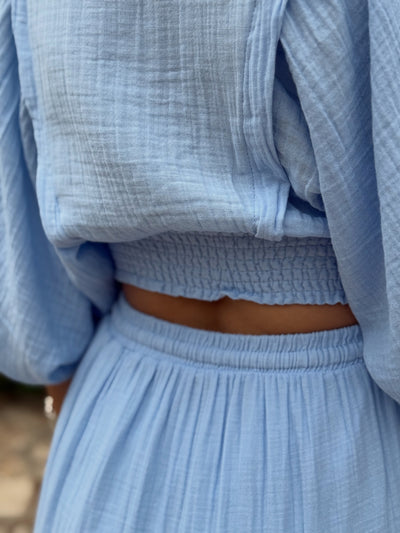 Mavi Müslin İkili Takım