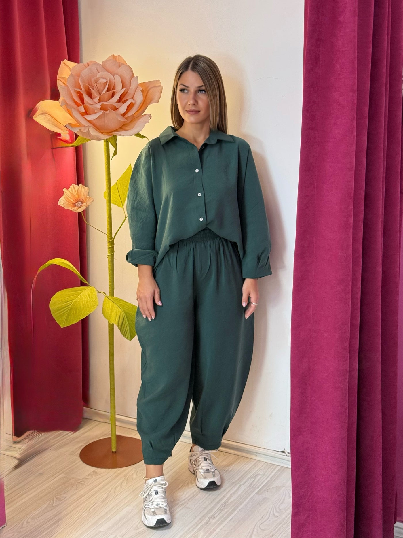 Yeşil Gömlekli Pantolon Takım