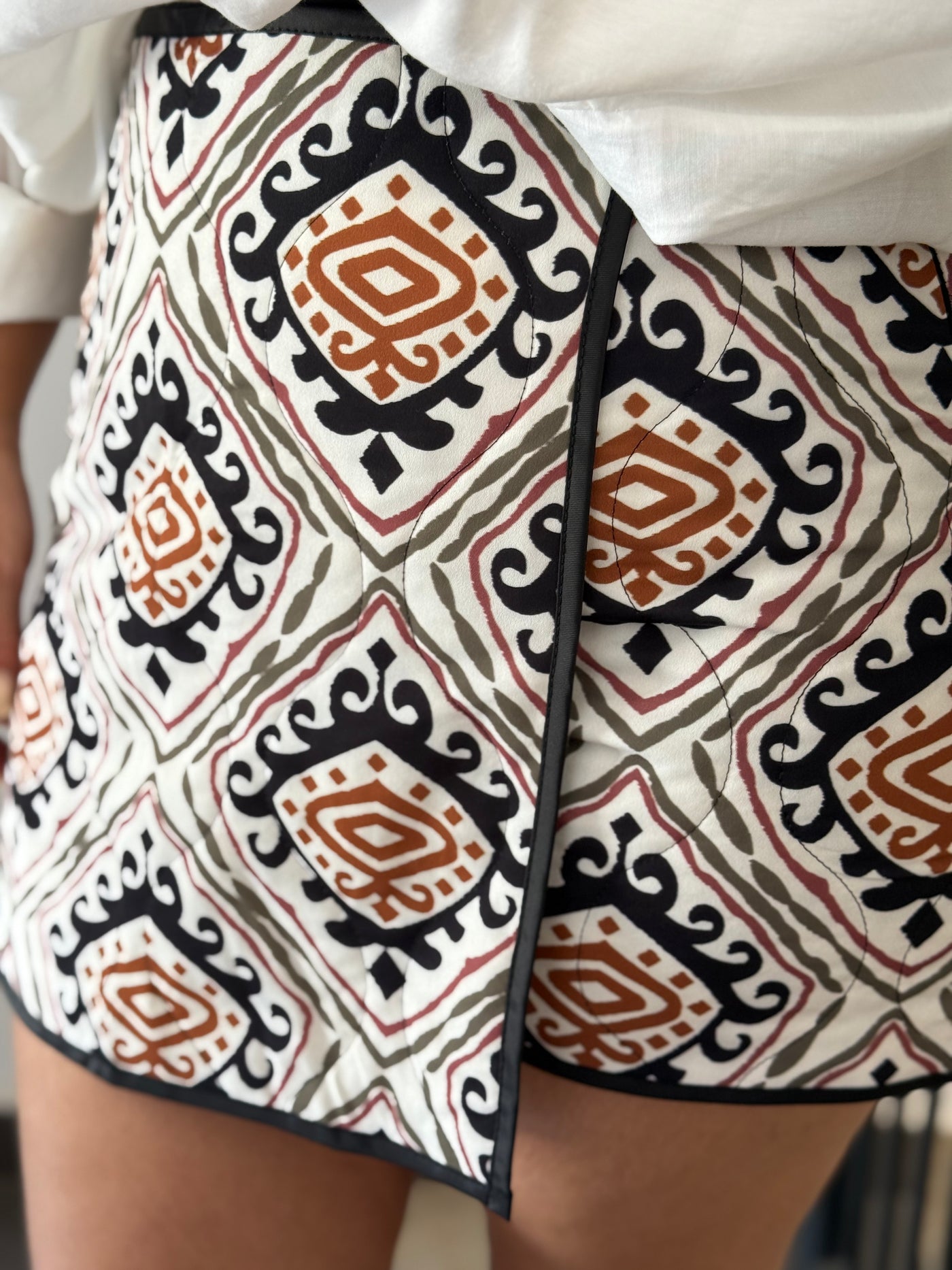 Etnik Desenli Şort Etek