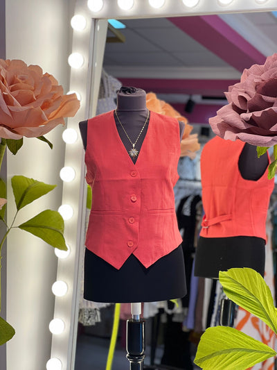 Narçiçeği Keten Yelek